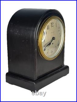 Antique Seth Thomas Round Top Mantle Clock Chime Beehive Fully Serviced