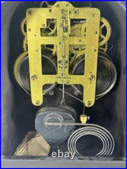 Antique Seth Thomas Round Top Mantle Clock Chime Beehive Fully Serviced