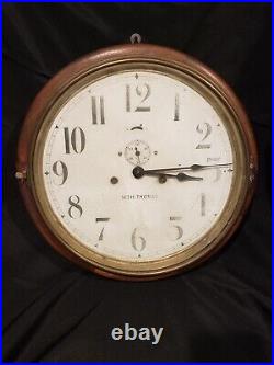 Antique Seth Thomas Round Wall Clock late 1800's early 1900s