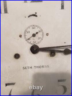 Antique Seth Thomas Round Wall Clock late 1800's early 1900s