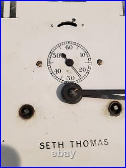 Antique Seth Thomas Round Wall Clock late 1800's early 1900s