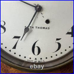 Antique Seth Thomas Round Wood Gallery Clock Parts