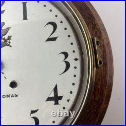 Antique Seth Thomas Round Wood Gallery Clock Parts