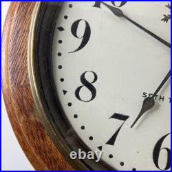 Antique Seth Thomas Round Wood Gallery Clock Parts