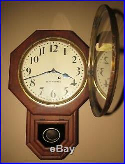 Antique Seth Thomas Schoolhouse 8-Day Time Wall Regulator Clock (Store #2)
