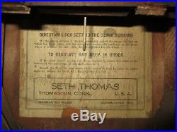 Antique Seth Thomas Schoolhouse 8-Day Time Wall Regulator Clock (Store #3)