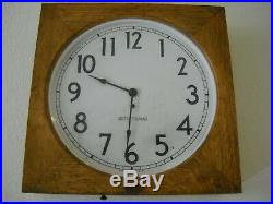 Antique Seth Thomas Senate Oak Commercial / School 8 Day Wall Clock Works USA