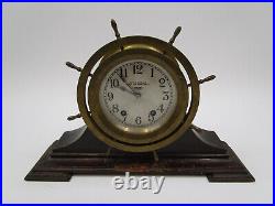 Antique Seth Thomas Seven Jeweled Eight Day Ships Bell Made in USA Mantle Clock