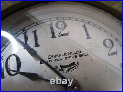 Antique Seth Thomas Seven Jeweled Eight Day Ships Bell Made in USA Mantle Clock