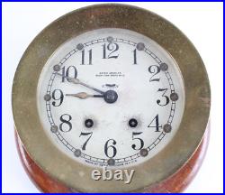 Antique Seth Thomas Seven Jewled Eight Day Ships Bell Clock Made In USA
