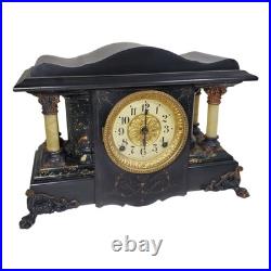 Antique Seth Thomas Shasta Adamantine Mantel Clock 7x17 Marbled
