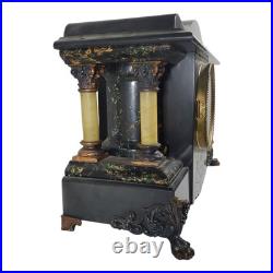 Antique Seth Thomas Shasta Adamantine Mantel Clock 7x17 Marbled