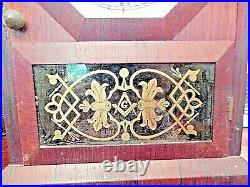 Antique Seth Thomas Shelf Clock With Alarm And Freemasons Insignia