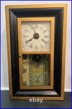 Antique Seth Thomas Shelf Mantel Clock c. 1880 Plymouth Conn Brass Movement AS IS