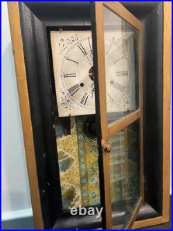 Antique Seth Thomas Shelf Mantel Clock c. 1880 Plymouth Conn Brass Movement AS IS