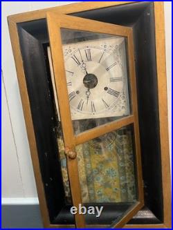 Antique Seth Thomas Shelf Mantel Clock c. 1880 Plymouth Conn Brass Movement AS IS