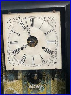 Antique Seth Thomas Shelf Mantel Clock c. 1880 Plymouth Conn Brass Movement AS IS