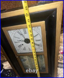 Antique Seth Thomas Shelf Mantel Clock c. 1880 Plymouth Conn Brass Movement AS IS