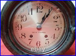Antique Seth Thomas Ship's Bell Clock 1921 US Maritime TESTED WORKS NO KEY