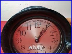 Antique Seth Thomas Ship's Bell Clock 1921 US Maritime TESTED WORKS NO KEY