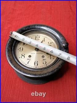 Antique Seth Thomas Ship's Bell Clock 1921 US Maritime TESTED WORKS NO KEY