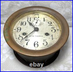 Antique Seth Thomas Ship's Bell Clock Running & Striking