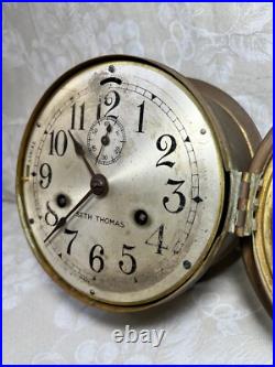 Antique Seth Thomas Ship's Bell Clock Running & Striking