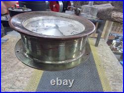 Antique Seth Thomas Ship's Clock Works Great WW2 US Navy 5195