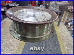 Antique Seth Thomas Ship's Clock Works Great WW2 US Navy 5195