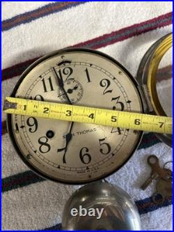 Antique Seth Thomas Ships Bell Clock PATENT NOVEMBER 1870 With keys