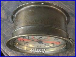 Antique Seth Thomas Ships Clock With Orange Stripe