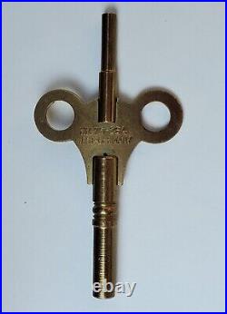 Antique Seth Thomas Shultz Watchman's Clock Pat. 1876 with Key for Parts / Repair