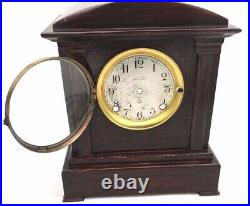 Antique Seth Thomas Sonora Westminster 4 Bell Parts Case Dial Bezel Curved Glass