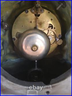 Antique Seth Thomas & Sons Angel & Child Mantel 16in. T Bronze Color Clock