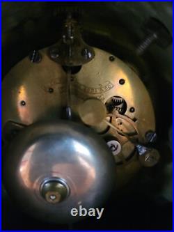 Antique Seth Thomas & Sons Angel & Child Mantel 16in. T Bronze Color Clock