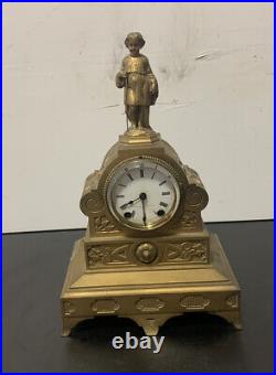 Antique Seth Thomas Sons Co. Figural Cast Mantle Clock French Style New York