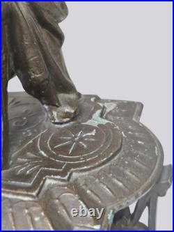 Antique Seth Thomas & Sons Orio Figural Clock 1870s Bronze Sculpture Works