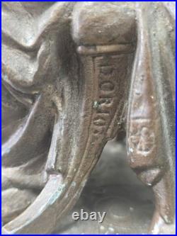 Antique Seth Thomas & Sons Orio Figural Clock 1870s Bronze Sculpture Works