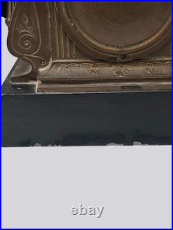 Antique Seth Thomas & Sons Orio Figural Clock 1870s Bronze Sculpture Works