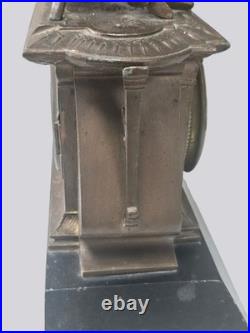 Antique Seth Thomas & Sons Orio Figural Clock 1870s Bronze Sculpture Works