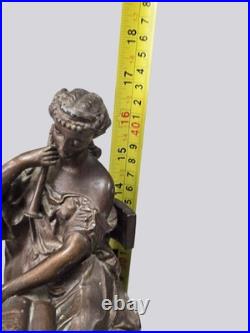 Antique Seth Thomas & Sons Orio Figural Clock 1870s Bronze Sculpture Works