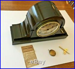 Antique Seth Thomas Tambour Adamantine Style Mantle Clock Working 1920