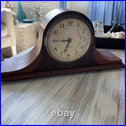 Antique Seth Thomas Tambour Mantel Chiming Clock Case c. 1910s USA Vintage