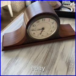 Antique Seth Thomas Tambour Mantel Chiming Clock Case c. 1910s USA Vintage