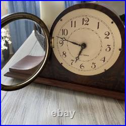 Antique Seth Thomas Tambour Mantel Chiming Clock Case c. 1910s USA Vintage