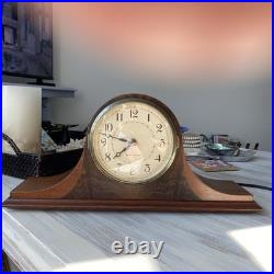 Antique Seth Thomas Tambour Mantel Chiming Clock Case c. 1910s USA Vintage