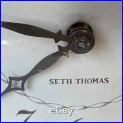 Antique Seth Thomas Tambour Mantel Chiming Clock Case c. 1910s USA Vintage