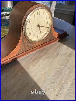 Antique Seth Thomas Tambour Mantel Chiming Clock Case c. 1910s USA Vintage