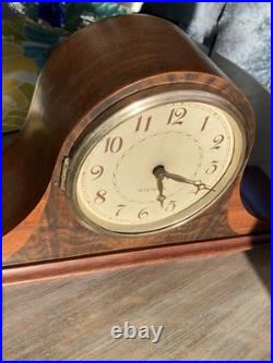 Antique Seth Thomas Tambour Mantel Chiming Clock Case c. 1910s USA Vintage