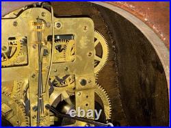 Antique Seth Thomas Tambour Mantel Clock Serviced Runs Chimes Key Wind USA